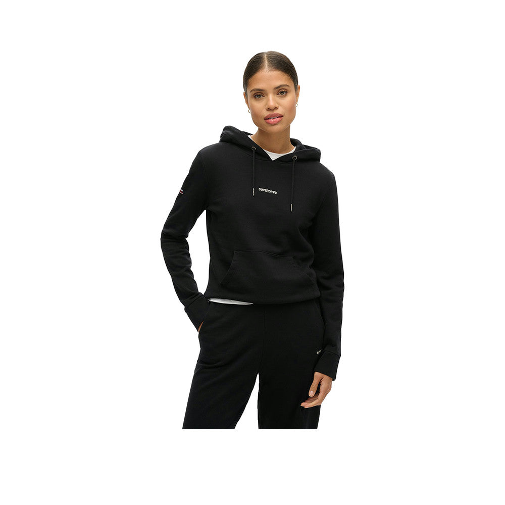 Superdry Plain Hood - Sweat À Capuche Femme Noir