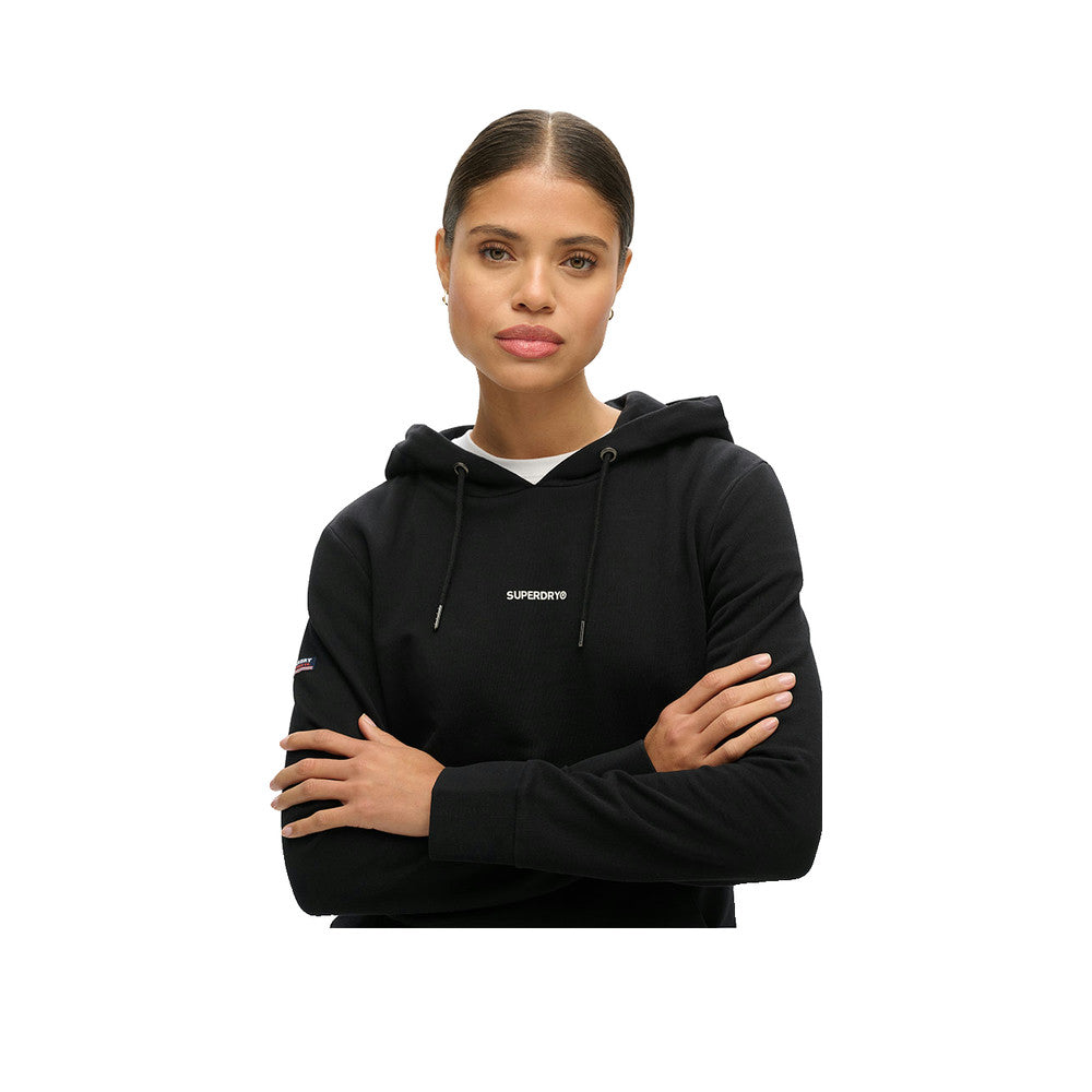 Superdry Plain Hood - Sweat À Capuche Femme Noir