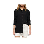 Superdry Longline Shirt - Chemise Femme Noir