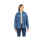 Superdry Denim Overshirt - Overshirt Femme Bleu
