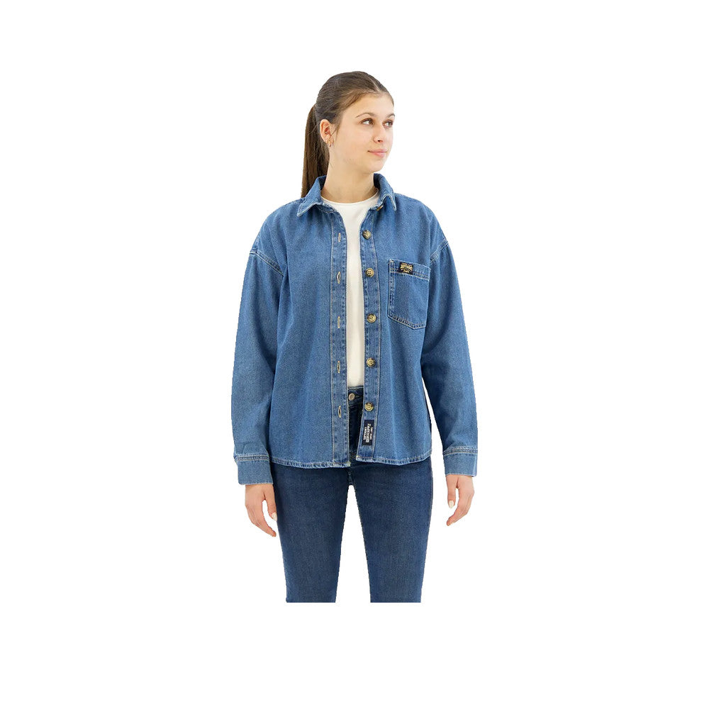 Superdry Denim Overshirt - Overshirt Femme Bleu
