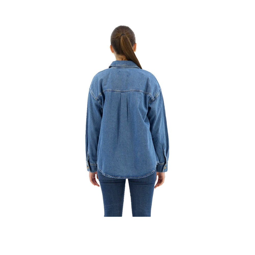 Superdry Denim Overshirt - Overshirt Femme Bleu
