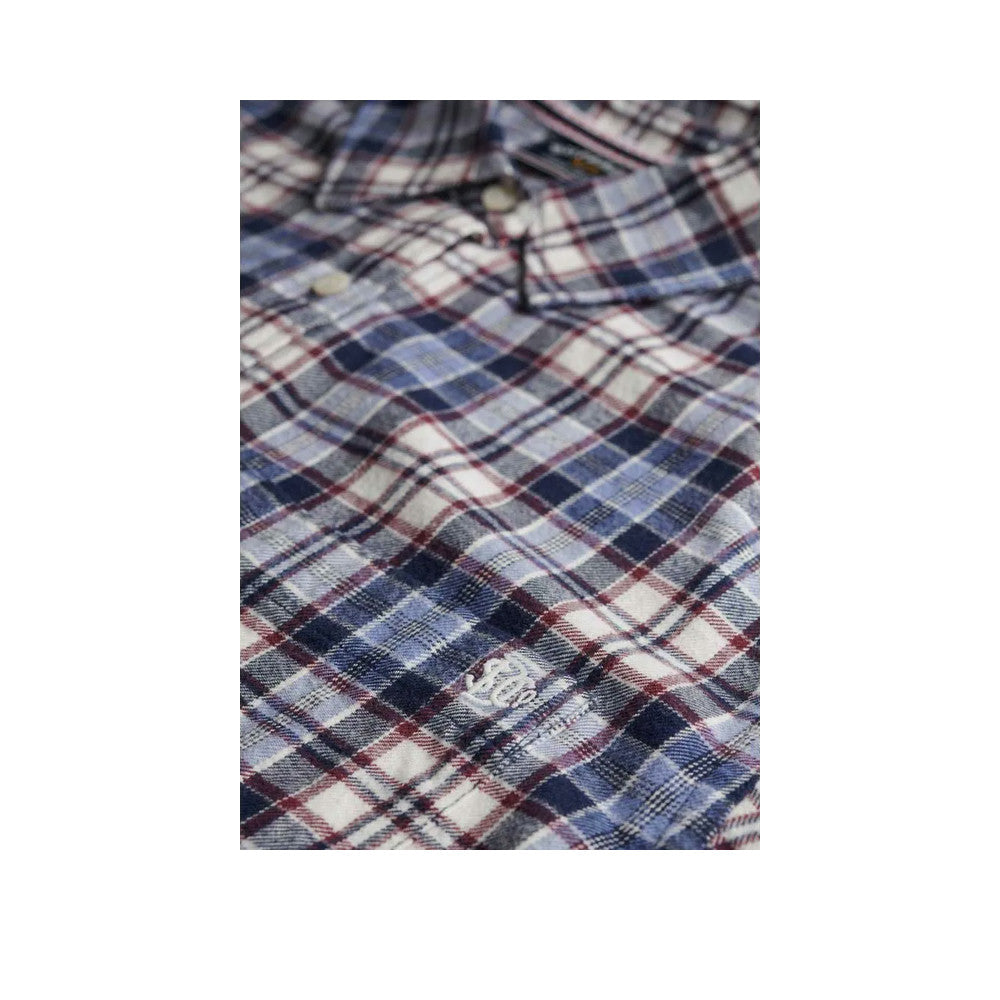 Superdry Boyfriend Flannel - Chemise Femme Bleu/Rouge