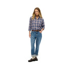 Superdry Boyfriend Flannel - Chemise Femme Bleu/Rouge