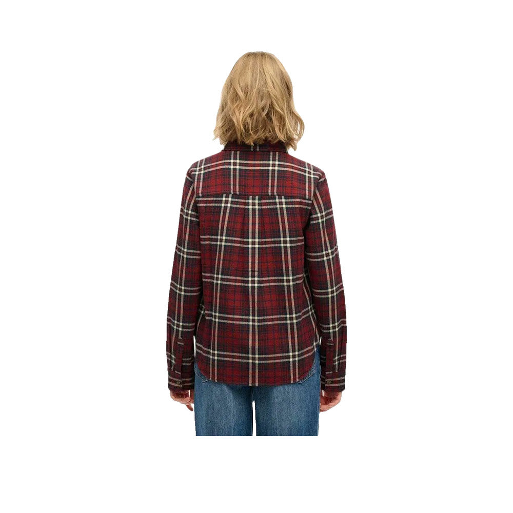 Superdry Flannel Check - Chemise Femme Rouge