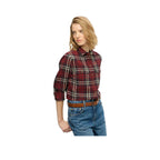Superdry Flannel Check - Chemise Femme Rouge