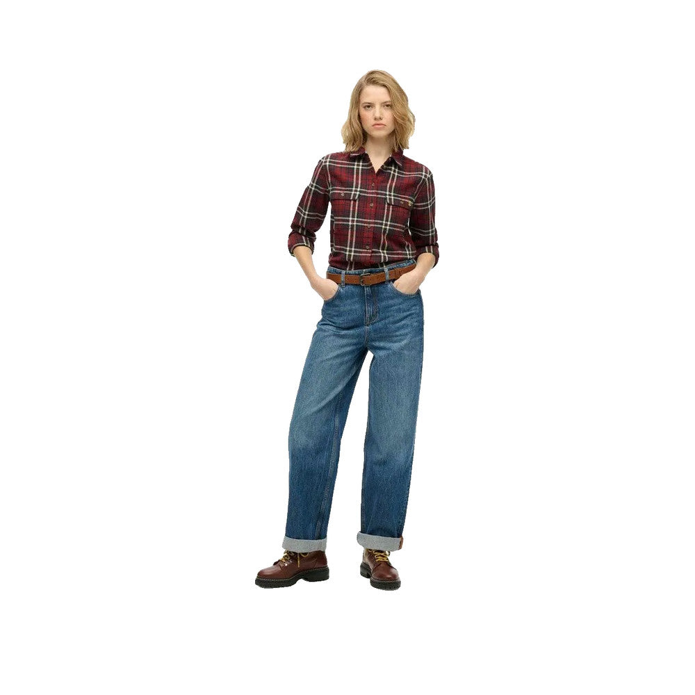 Superdry Flannel Check - Chemise Femme Rouge