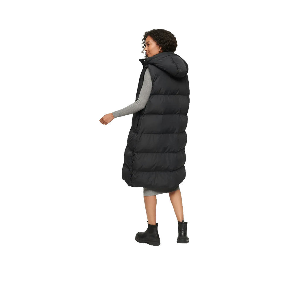 Superdry Longline Puffer - Plumífero Largo de Mujer Negro