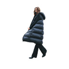 Superdry Longline Puffer - Plumífero Largo de Mujer Negro