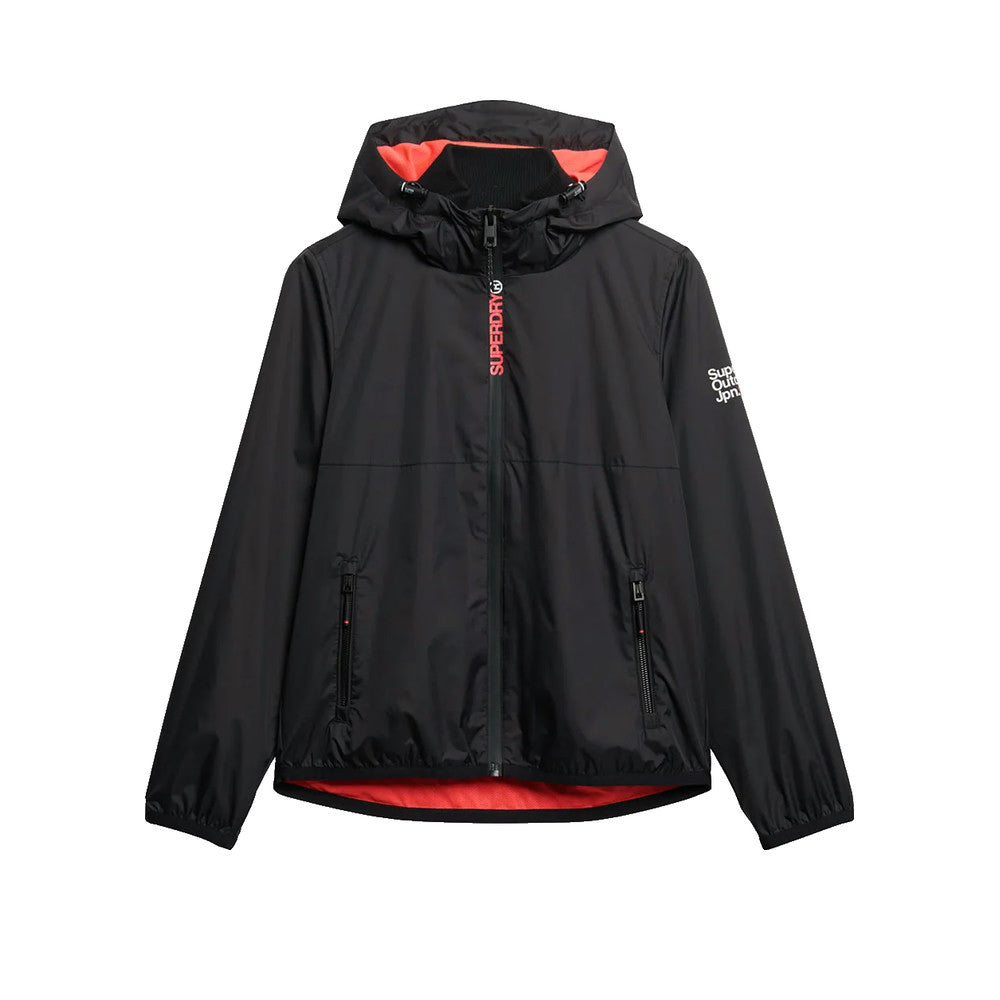 Superdry Logo Windbreaker - Veste Coupe-Vent Femme Noir