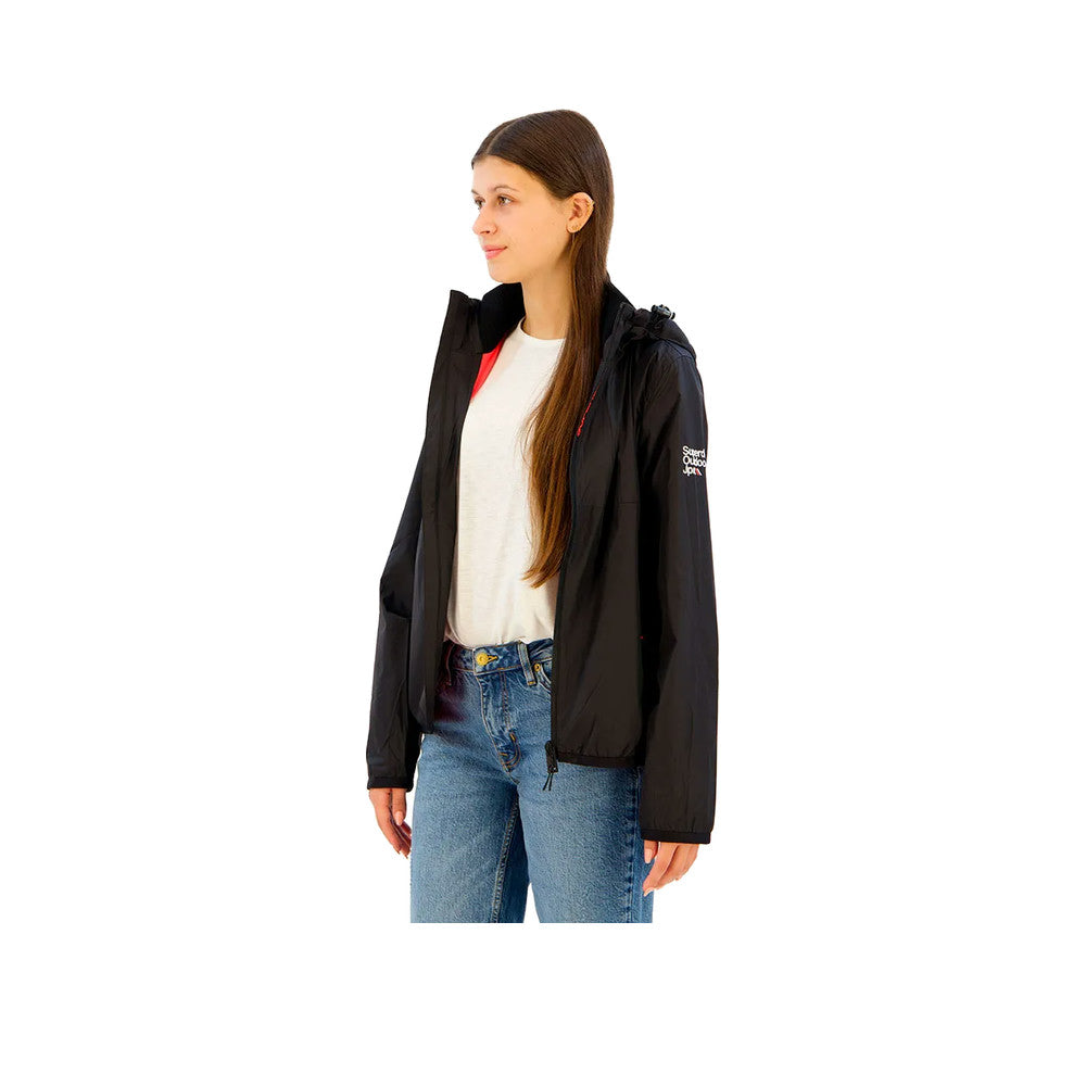 Superdry Logo Windbreaker - Veste Coupe-Vent Femme Noir