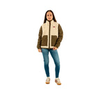 Superdry Fleece Hybrid - Veste Polaire Hybride Femme Beige