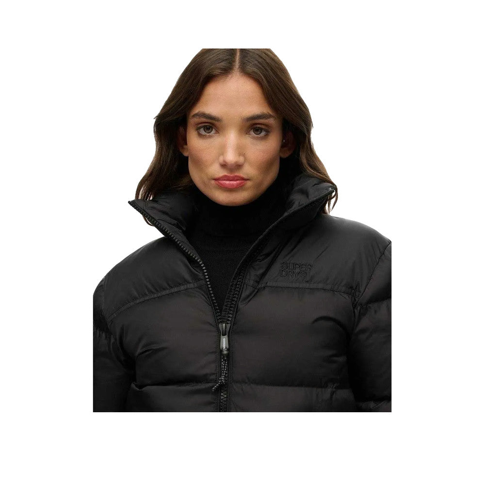 Superdry Non Hooded Tech Padded Jacket - Vatteret Jakke Dame Sort