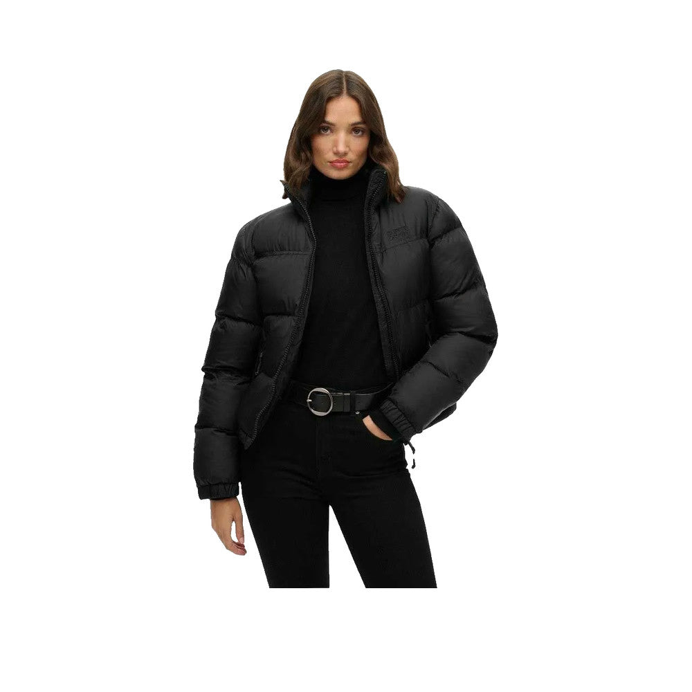 Superdry Non Hooded Tech Padded Jacket - Vatteret Jakke Dame Sort
