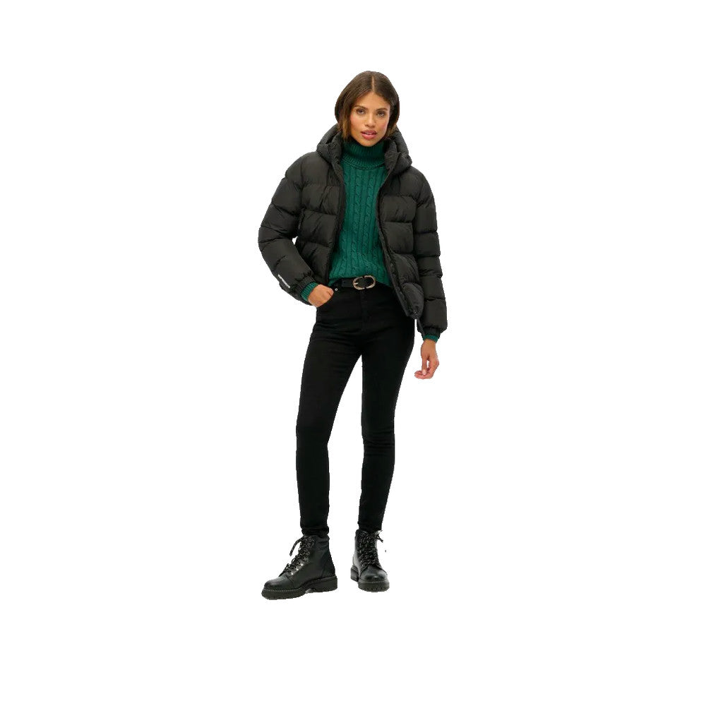 Superdry Hooded Sports Puffer - Veste Matelassée Femme Noir