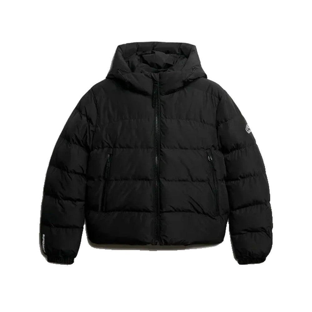 Superdry Hooded Sports Puffer - Veste Matelassée Femme Noir