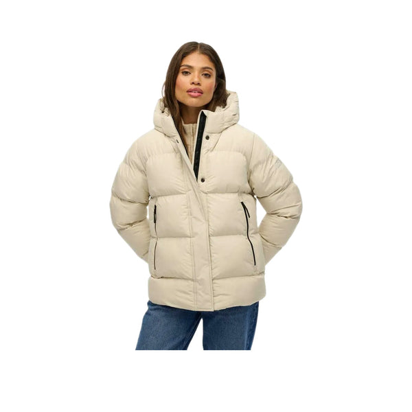 Superdry 5 Baffle Sports - Veste Matelassée Femme Beige