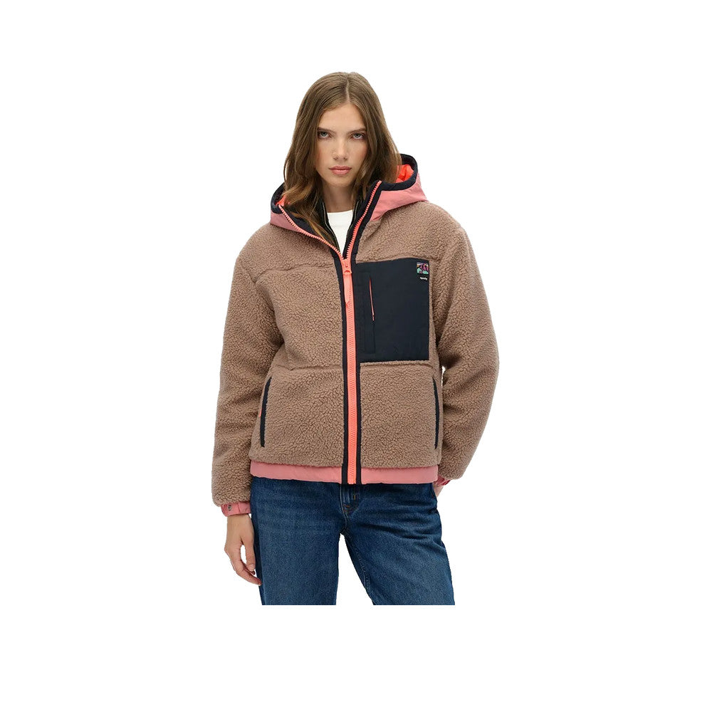 Superdry Vintage Sherpa Jacket - Jakke til damer Taupe