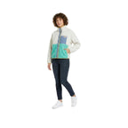 Superdry Colour Block - Veste Polaire Femme Blanc Cassé