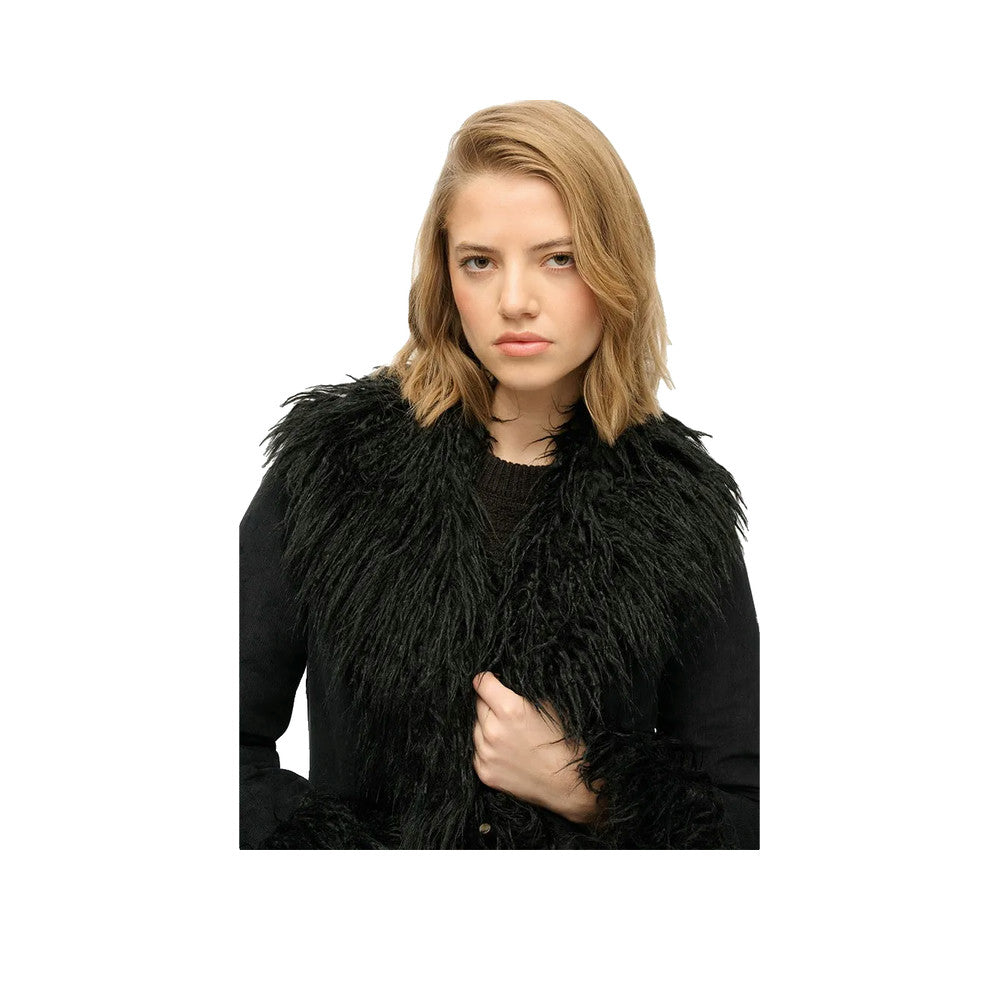 Superdry Long Afghan – Kappa Dam Svart