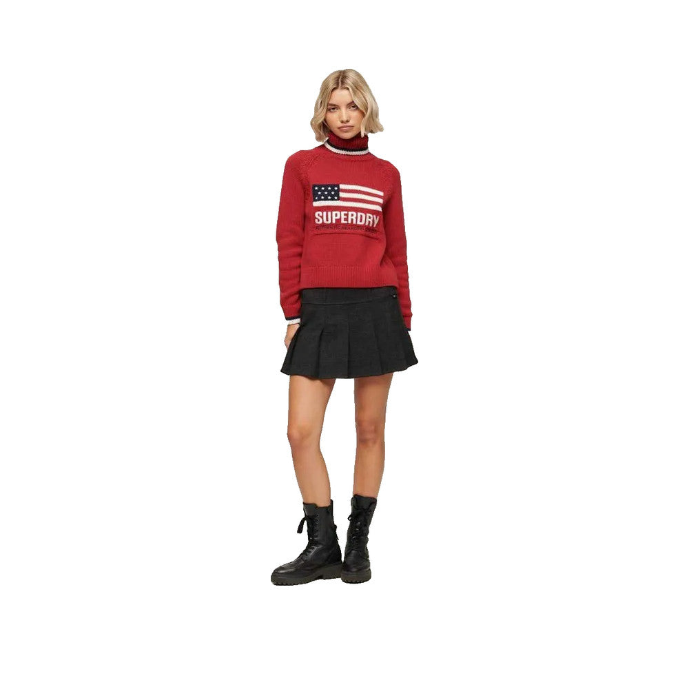Superdry Americana Knit - Pull Femme Rouge