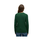 Superdry Slouchy Cable - Striktrøje til damer Mørkegrøn
