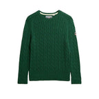 Superdry Slouchy Cable - Striktrøje til damer Mørkegrøn