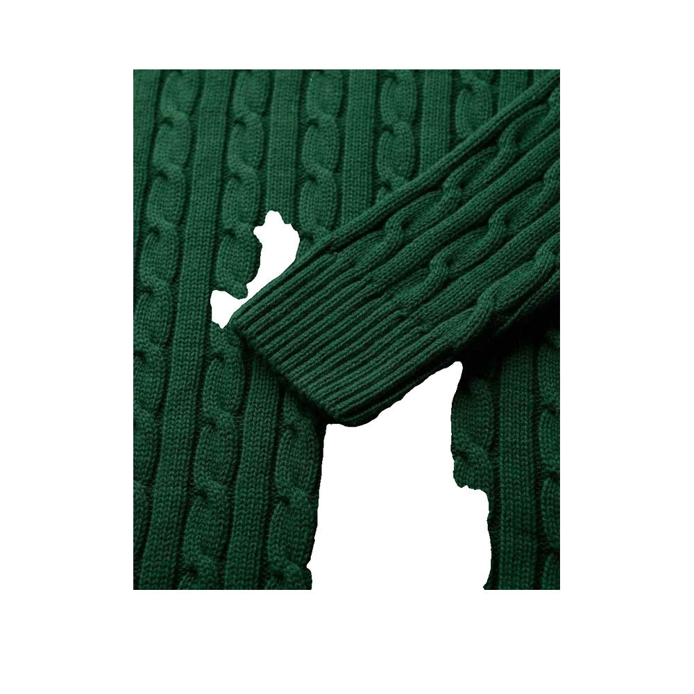 Superdry Slouchy Cable - Striktrøje til damer Mørkegrøn