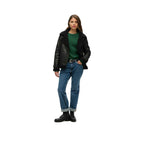 Superdry Slouchy Cable - Striktrøje til damer Mørkegrøn