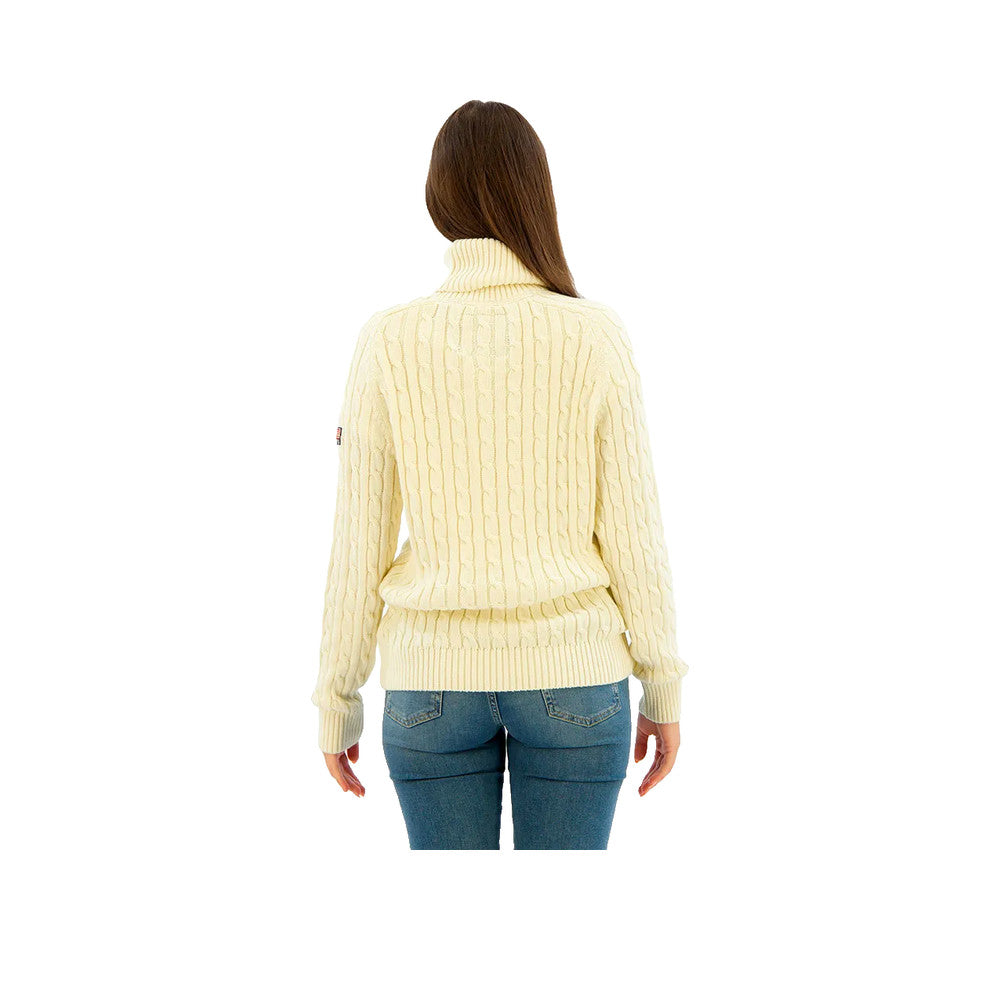 Superdry Twisted Knit Roll Neck – Pullover Damen Beige