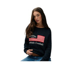 Superdry Slouchy Cable Flag - Jersey Mujer Azul Marino