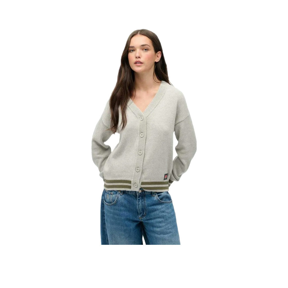 Superdry Slouchy Knitted Cardigan – Cardigan Damen Grau