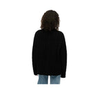 Superdry Cable Knit Roll Neck - Striktrøje til damer Sort