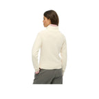 Superdry Slim Zip Neck - Pull Femme Écru