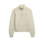 Superdry Slim Zip Neck - Pull Femme Écru