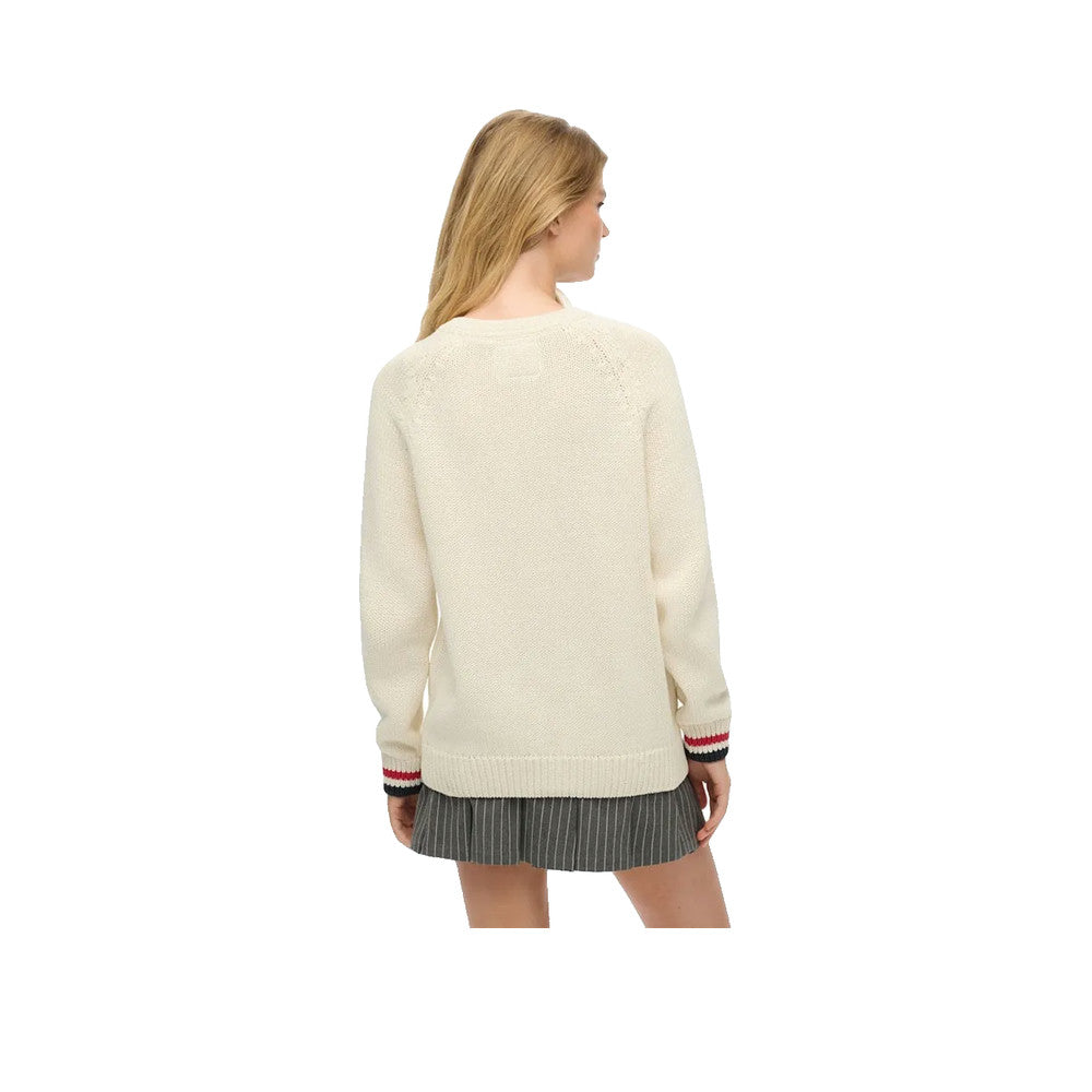 Superdry Americana Crew Knit - Striktrøje til damer Beige