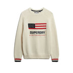 Superdry Americana Crew Knit - Striktrøje til damer Beige