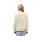 Superdry Americana Flag Crew - Pull Femme Beige