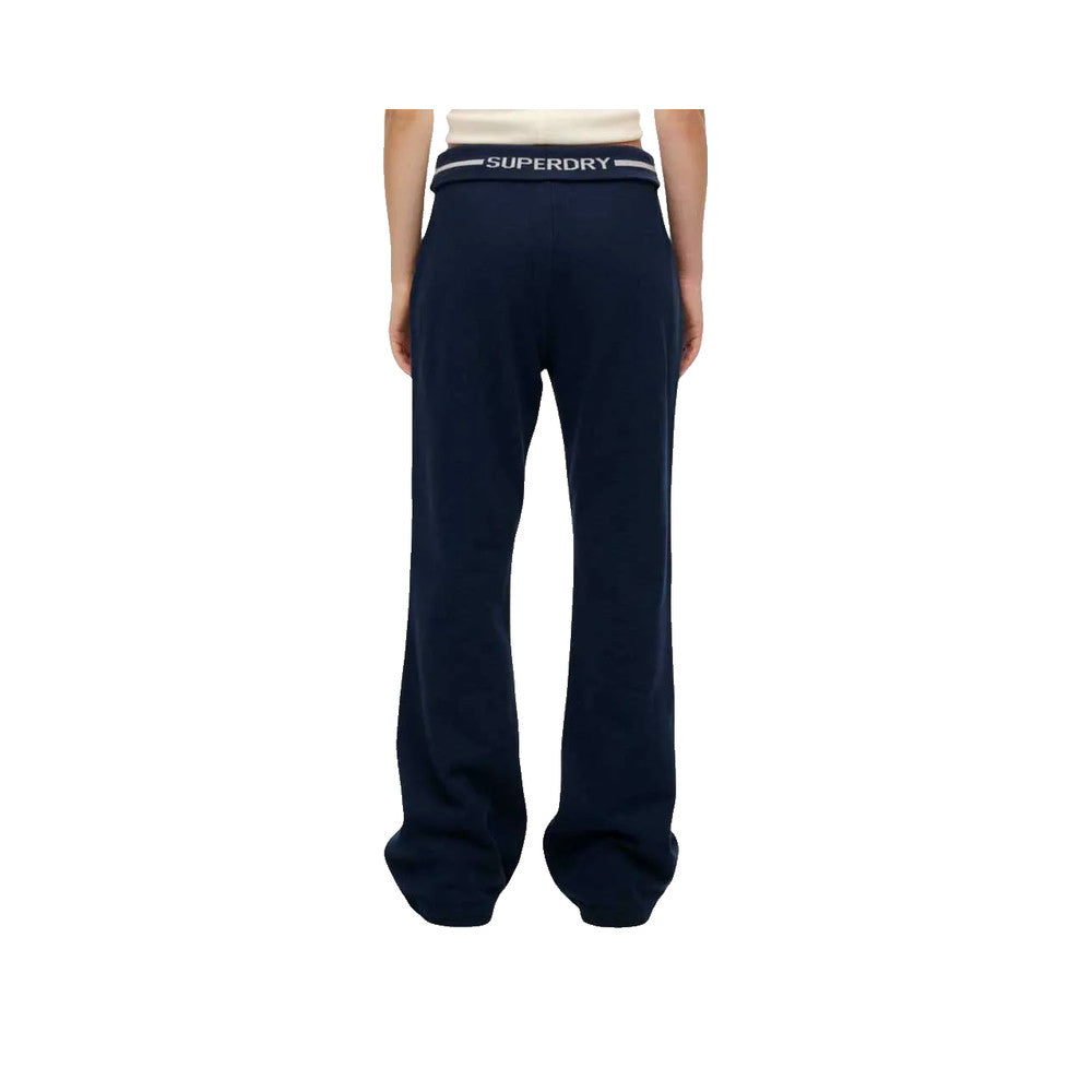 Superdry Essential Logo Flare Fit - Marineblå joggingbukser til damer