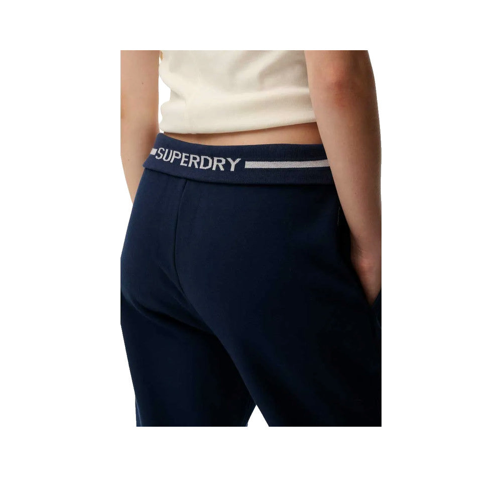 Superdry Essential Logo Flare Fit - Marineblå joggingbukser til damer