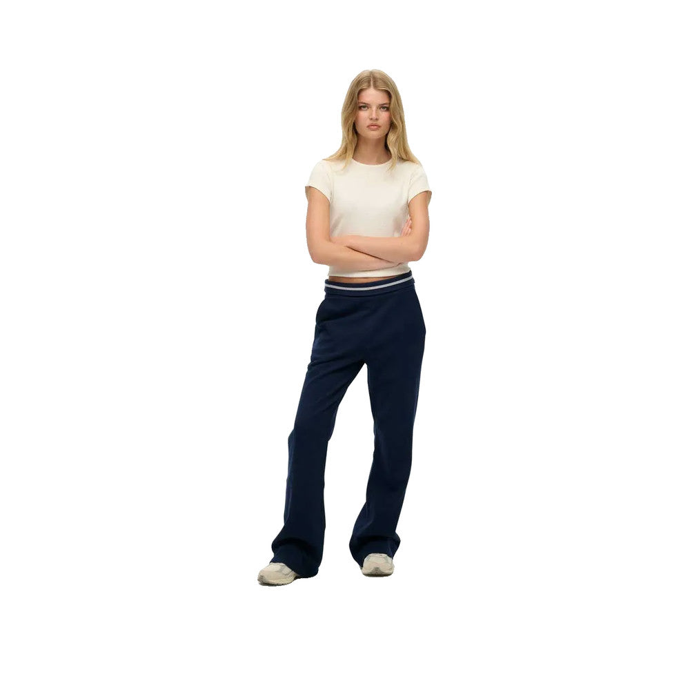 Superdry Essential Logo Flare Fit - Marineblå joggingbukser til damer