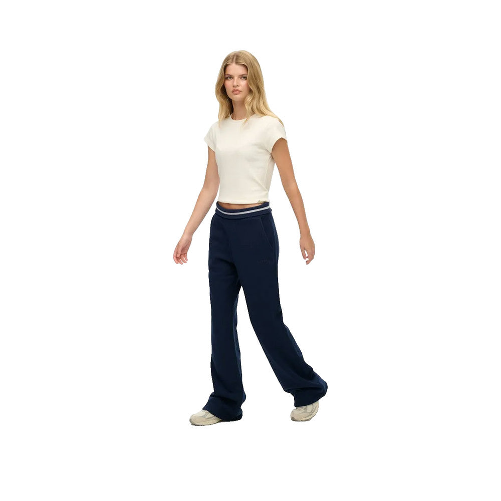Superdry Essential Logo Flare Fit - Marineblå joggingbukser til damer