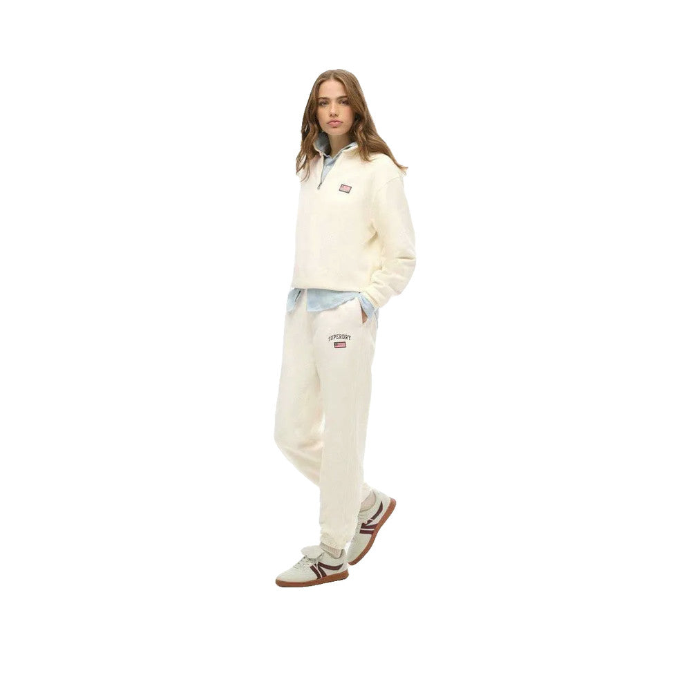 Superdry Ath Ess Boyfriend - Joggingbukser til damer Hvid