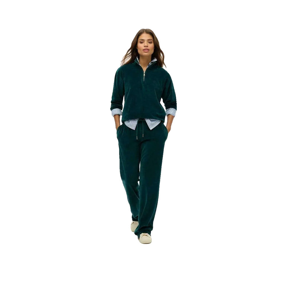 Superdry Wide Leg Joggers - Women's Green Trousers
