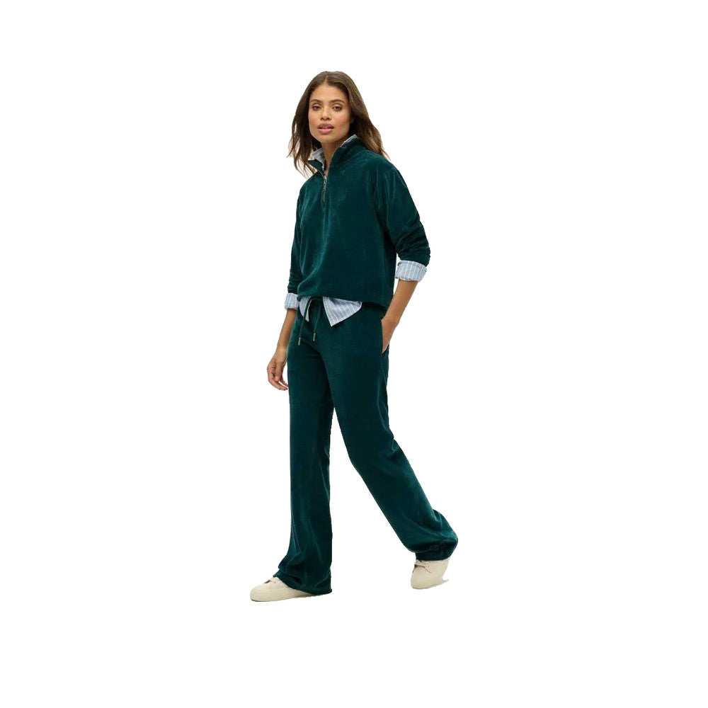 Superdry Wide Leg Joggers - Women's Green Trousers