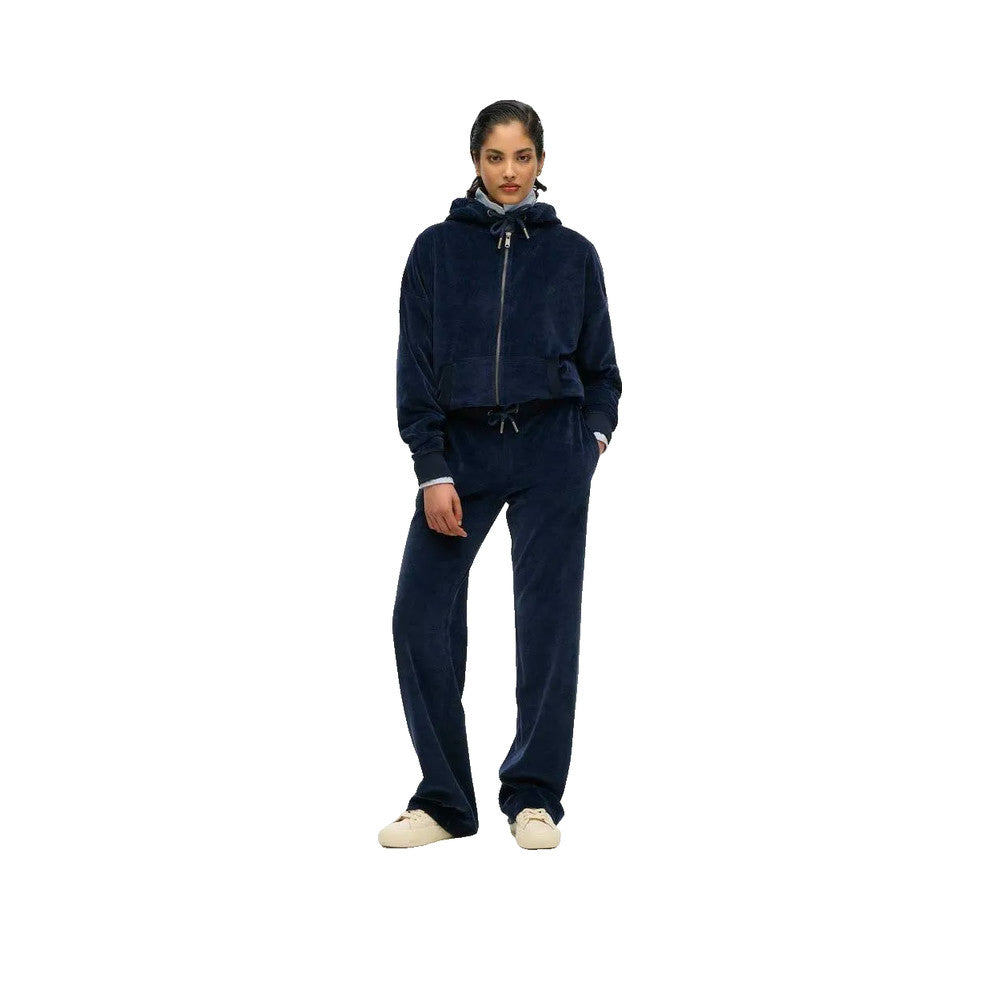 Superdry Wide Leg Joggers - Byxor Dam Marinblå
