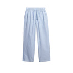 Superdry Striped Cotton Elastic Pants - Broek voor dames Blauw