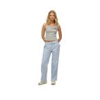 Superdry Striped Cotton Elastic Pants - Broek voor dames Blauw