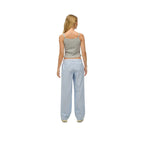 Superdry Striped Cotton Elastic Pants - Broek voor dames Blauw