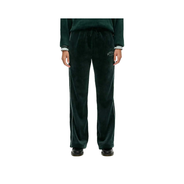 Superdry Country Club Velour - Pantaloni Jogging Donna Verde
